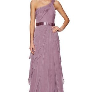Adrianna Papell Draped One Shoulder Flutter NWT